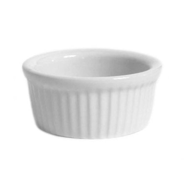 Tuxton China Ramekin Fluted 4.5 oz. - White - 4 Dozen BWX-0452